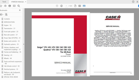 Unlock the full potential of your CASE IH Steiger Quadtrac series tractors with the comprehensive Service