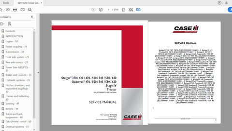 Unlock the full potential of your CASE IH Steiger Quadtrac tractor with the comprehensive Stage IV Service Manual (48193200). This PDF file is an essential resource for owners