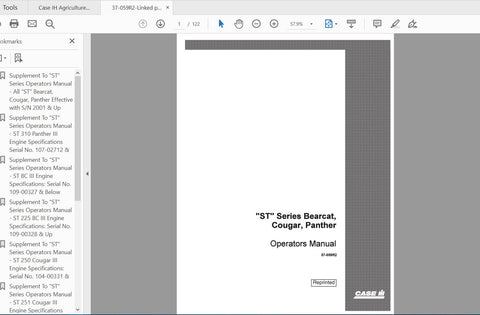 Unlock the full potential of your CASE IH Steiger Series III tractor with the comprehensive Operator’s Manual for Bearcat, Cougar, and Panther models. This PDF file is an