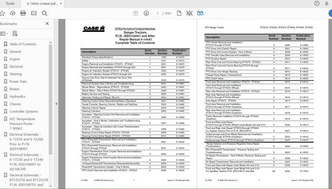 Unlock the full potential of your CASE IH tractor with the complete service manual for models STX275, STX325, STX375, STX425, STX450, and STX500. This comprehensive PDF file