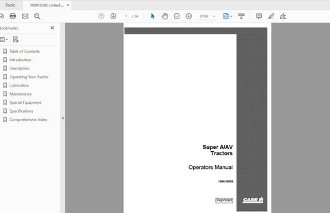 Enhance your farming efficiency with the CASE IH Tractor Super A/AV Operator’s Manual (PDF File). This comprehensive guide is designed to provide you with essential information and insights to operate your tractor safely and effectively. With detailed