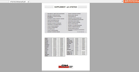 Enhance your farming efficiency with the CASE IH Tractor Supplement (PN 47527623). This comprehensive operator’s manual is available in a convenient PDF format, ensuring