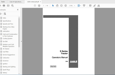 Unlock the full potential of your CASE IH S Series 5289 tractor with our comprehensive Operator’s Manual in PDF format. This essential guide is designed to provide you with detailed information on operation, maintenance, and troubleshooting,