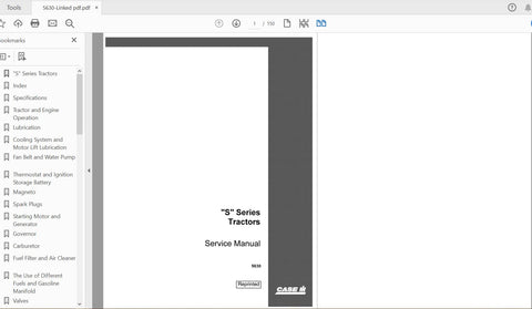 Unlock the full potential of your CASE IH S Series Tractor with our comprehensive Service Manual (5630) in PDF format. This essential guide is designed to provide