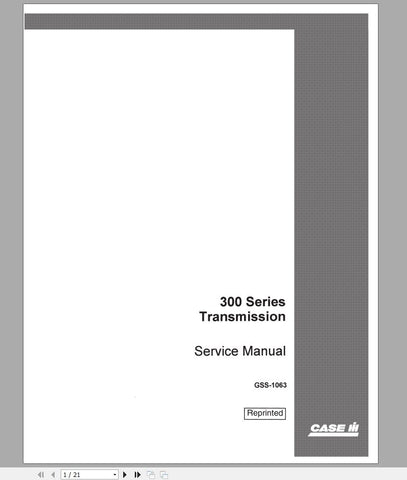 Unlock the full potential of your CASE IH 300 Series tractor with the comprehensive Transmission Service Manual