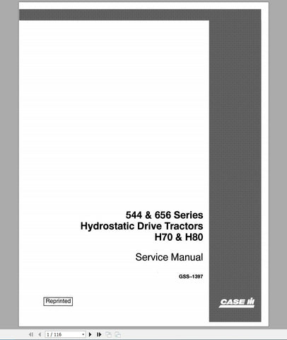 Unlock the full potential of your CASE IH H70 and H80 tractors with the Hydrostatic Drive Service Manual