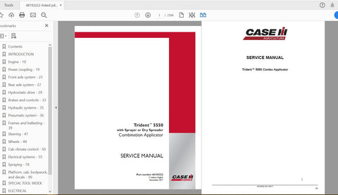 Discover the essential CASE IH Tractor Trident 5550 Combination Applicator Service Manual (Part No. 48193222) in a convenient PDF format. This comprehensive guide