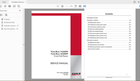 Enhance your farming efficiency with the CASE IH Tractor Twin-Row 1225AFF and 1625AFF Front Fold