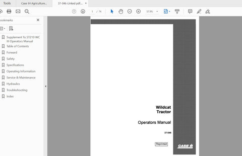 Unlock the full potential of your CASE IH Tractor Wildcat ST or RC210 with our comprehensive Operator’s