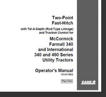 DISCOVER THE ULTIMATE GUIDE TO OPTIMIZING YOUR CASE IH TWO-POINT FAST-HITCH WITH TEL-A-DEPTH (ROD-TYPE LINKAGE) AND TRACTION CONTROL WITH OUR COMPREHENSIVE PDF OPERATOR’S MANUAL. 