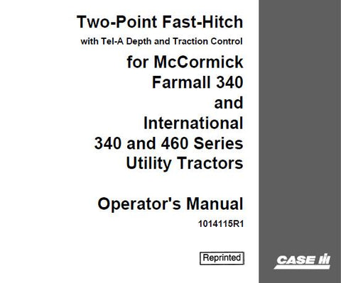 ENHANCE YOUR FARMING EFFICIENCY WITH THE CASE IH TWO-POINT FAST-HITCH OPERATOR’S MANUAL, NOW AVAILABLE IN A CONVENIENT PDF FORMAT.