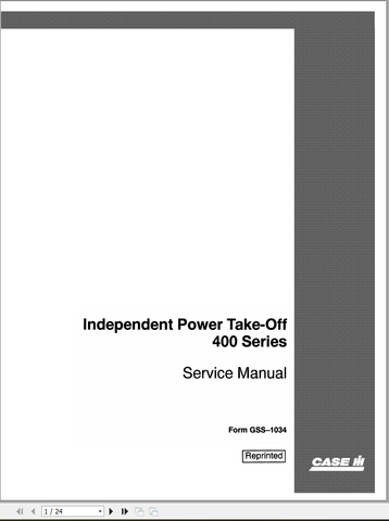 Unlock the full potential of your CASE Independent Power Take-Off with the 400 Series Service Manual (GSS1034) in PDF format. This comprehensive guide is designed to provide
