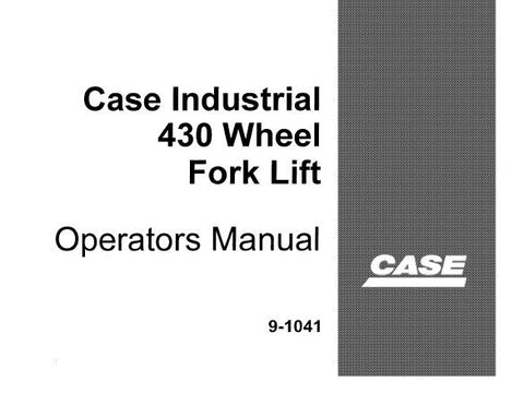 Discover the essential CASE INDUSTRIAL 430 WHEEL FORK LIFT OPERATOR'S MANUAL, designed to enhance your operational efficiency and safety. This comprehensive PDF file serves as a vital resource for both new and experienced operators, providing detailed instructions and guidelines tailored specifically for the CASE 430 model.