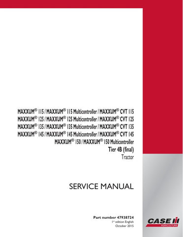 Enhance your maintenance capabilities with the CASE MAXXUM 115, 125, 135, 145, 150 Tier 4B (Final) Service Manual (PDF File). This comprehensive guide provides detailed insights into the operation and servicing of your equipment, ensuring optimal performance and longevity. With easy-to-follow instructions and diagrams, you can tackle repairs and maintenance tasks with confidence, saving time and reducing downtime. Perfect for both seasoned professionals and DIY enthusiasts, this manual is an essential resou