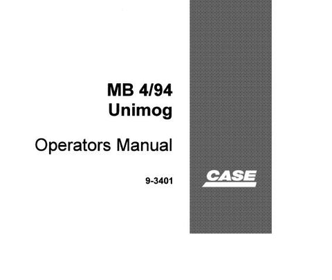 UNLOCK THE FULL POTENTIAL OF YOUR UNIMOG WITH THE CASE MB 4/94 OPERATOR’S MANUAL, NOW AVAILABLE AS A CONVENIENT PDF FILE.