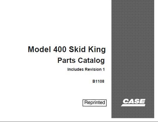 Discover the ultimate resource for your CASE Model 400 Skid King with our comprehensive Parts Catalog Manual in PDF format. This essential guide provides detailed diagrams and part numbers, ensuring you can easily identify and order the components you need for maintenance and repairs.