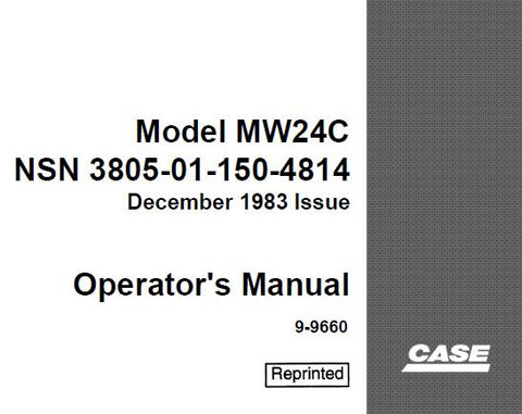 ENHANCE YOUR OPERATIONAL EFFICIENCY WITH THE CASE MW24C WHEEL LOADER OPERATOR’S MANUAL, AVAILABLE IN A CONVENIENT PDF FORMAT. 