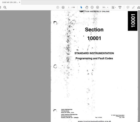 Unlock the full potential of your CASE MX 185-285 tractor with the RAC 7-87830 Technical Repair Manual. This comprehensive PDF file is designed to provide you with detailed