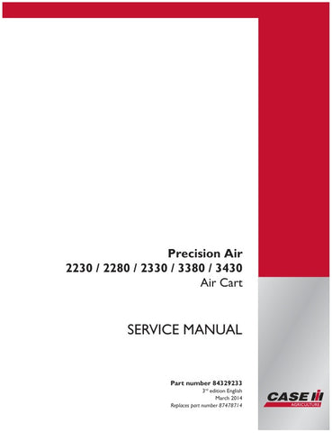 Unlock the full potential of your CASE Precision Air equipment with the comprehensive Service Manual (84329233) for models 2230, 2280, 2330, 3380, and 3430. This PDF file is an essential resource for technicians and operators alike, providing detailed instructions, troubleshooting tips, and maintenance guidelines to ensure optimal performance and longevity of your machinery. With easy navigation and clear diagrams, this manual empowers you to tackle repairs confidently and efficiently, minimizing downtime 
