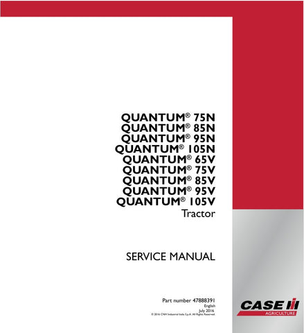 Unlock the full potential of your CASE QUANTUM tractor with the comprehensive service manual (part number 47888391) available in a convenient PDF format. This essential guide covers models 65V, 75V, 85V, 95V, 105V, and their 75N, 85N, 95N, and 105N counterparts, providing detailed instructions for maintenance, troubleshooting, and repairs. With clear diagrams and step-by-step procedures, you can ensure your tractor operates at peak performance, saving you time and money on costly repairs. Invest in this inv