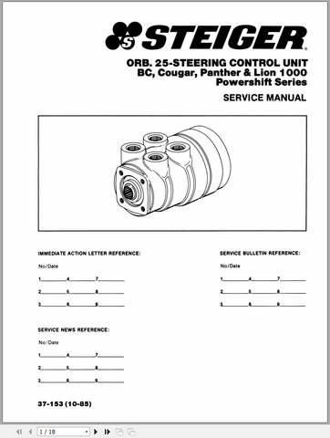 Unlock the full potential of your CASE Steiger ORB 25 with our comprehensive Steering Control