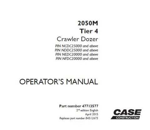 Unlock the full potential of your CASE 2050M Tier 4 Crawler Dozer with our comprehensive Operator’s Manual, available in a convenient PDF format. This essential guide is designed to provide you with all the information you need to operate, maintain, and troubleshoot your dozer effectively, ensuring optimal performance on every job site.