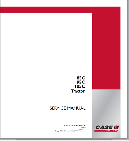 Enhance your maintenance routine with the CASE TRACTOR 85, 95, 105 C Service Manual (PDF File).