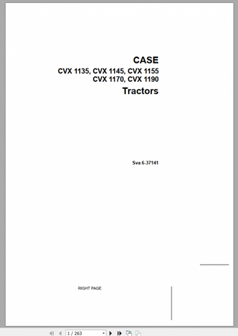 Unlock the full potential of your CASE Tractor with the comprehensive Operator Manual for models CVX 1135, 1145, 1155, 1170, and 1190. This PDF file is an essential resource for