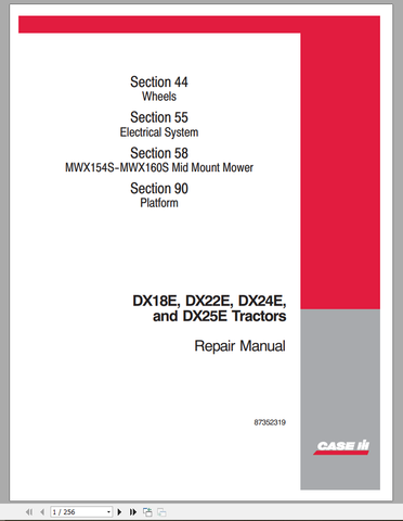 Unlock the full potential of your CASE Tractor with our comprehensive Repair Manual for models DX18E
