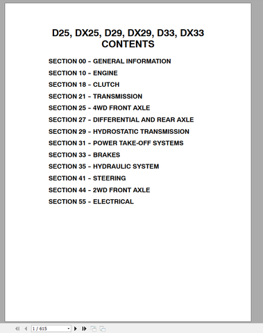Unlock the full potential of your CASE Tractor D DX25, 29, and 33 with the comprehensive Service Manual