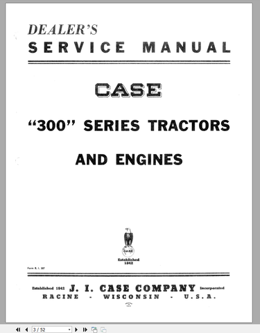 Discover the ultimate resource for maintaining your CASE Tractor with the 300 Series Service Manual RI307, available