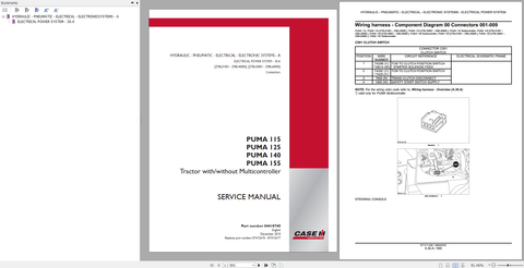 Unlock the full potential of your CASE Tractor Puma 115, 125, 140, and 155 with our comprehensive Service Manual
