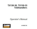 Discover the essential CASE TX130-30, TX130-30 Turbo, TX130-33, and TX130-33 Turbo Telehandler Operator's Manual, available in a convenient PDF format. This comprehensive guide is designed to enhance your operational efficiency and ensure the safe use of your telehandler.
