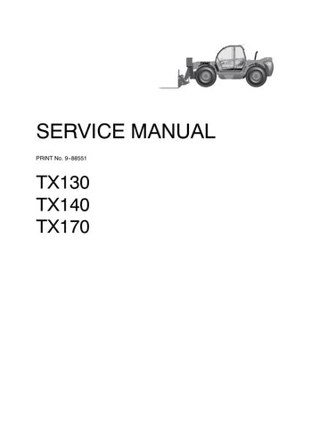 Enhance your maintenance capabilities with the CASE TX130, TX140, TX170 Telescopic Handler Service Manual (9-88551) in PDF format. This comprehensive guide provides detailed insights into the operation, troubleshooting, and repair of your telescopic handler, ensuring optimal performance and longevity. With easy navigation and clear illustrations, you can quickly find the information you need to keep your equipment running smoothly. Invest in this essential resource today and empower your service team with 