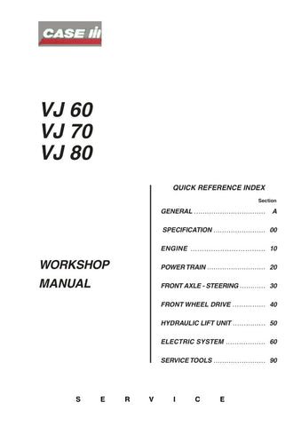 Unlock the full potential of your CASE VJ60, VJ70, and VJ80 tractors with the comprehensive Workshop Manual (7-74540) in PDF format. This essential guide provides detailed instructions, diagrams, and troubleshooting tips to ensure your machinery operates at peak performance. Whether you're a seasoned mechanic or a DIY enthusiast, this manual is your go-to resource for maintenance and repairs, helping you save time and money while keeping your tractors in top condition. Don't miss out on the opportunity to e