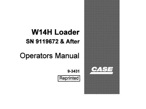 ENHANCE YOUR OPERATIONAL EFFICIENCY WITH THE CASE W14H LOADER OPERATOR’S MANUAL, AVAILABLE AS A CONVENIENT PDF FILE.