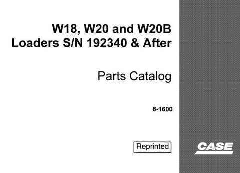 Discover the ultimate resource for your CASE W18, W20, and W20B loaders with our comprehensive Parts Catalog Manual in PDF format. This essential guide provides detailed diagrams and specifications, ensuring you have all the information needed for efficient maintenance and repairs.