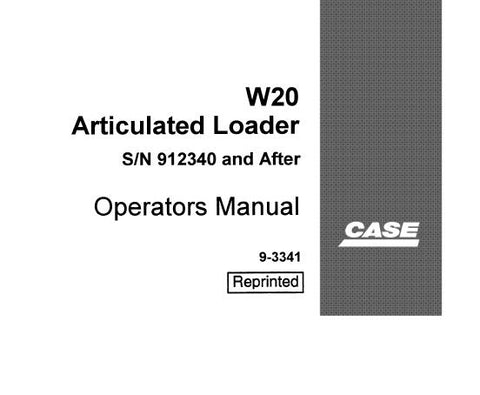 Discover the essential CASE W20 Articulated Loader Operator’s Manual, designed to enhance your operational efficiency and safety. This comprehensive PDF file provides detailed instructions and guidelines tailored specifically for the CASE W20 model, ensuring you have all the information you need at your fingertips.