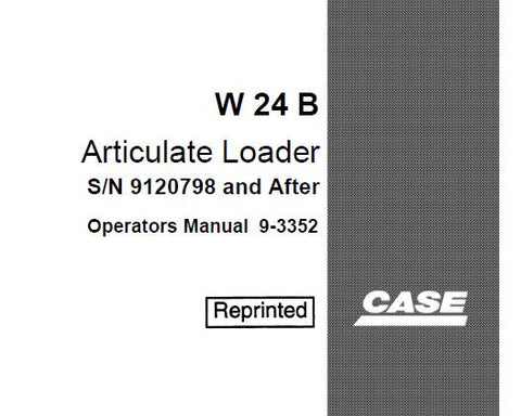 ENHANCE YOUR OPERATIONAL EFFICIENCY WITH THE CASE W24B ARTICULATE LOADER OPERATOR’S MANUAL, AVAILABLE AS A CONVENIENT PDF FILE. 