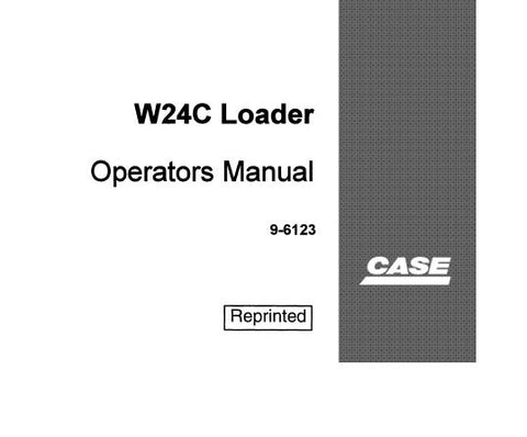 ENHANCE YOUR OPERATIONAL EFFICIENCY WITH THE CASE W24C LOADER OPERATOR’S MANUAL IN PDF FORMAT.
