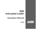 UNLOCK THE FULL POTENTIAL OF YOUR CASE W26 ARTICULATED LOADER WITH OUR COMPREHENSIVE PDF OPERATOR'S MANUAL.