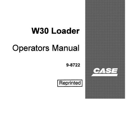 ENHANCE YOUR OPERATIONAL EFFICIENCY WITH THE CASE W30 LOADER OPERATOR’S MANUAL, AVAILABLE IN A CONVENIENT PDF FORMAT. 