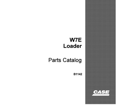 Discover the ultimate resource for your CASE W7E Loader with our comprehensive Parts Catalog Manual in PDF format. This essential guide provides detailed diagrams and part numbers, ensuring you can easily identify and order the components you need for maintenance and repairs.