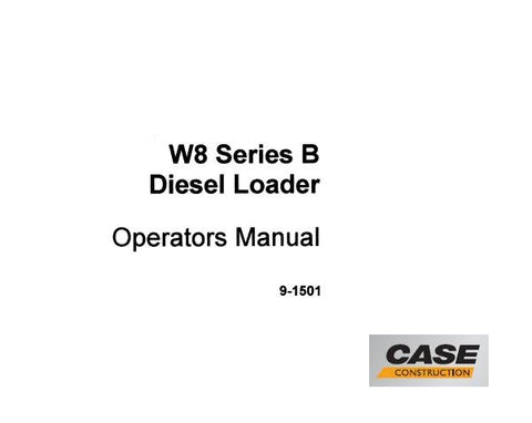 Discover the essential CASE W8 Series B Diesel Loader Operator’s Manual, designed to enhance your operational efficiency and safety. This comprehensive PDF file provides detailed instructions, specifications, and maintenance guidelines tailored specifically for the W8 Series B model, ensuring you have all the information you need at your fingertips.