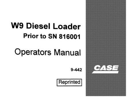 UNLOCK THE FULL POTENTIAL OF YOUR CASE W9 DIESEL LOADER WITH OUR COMPREHENSIVE OPERATORS MANUAL IN PDF FORMAT.