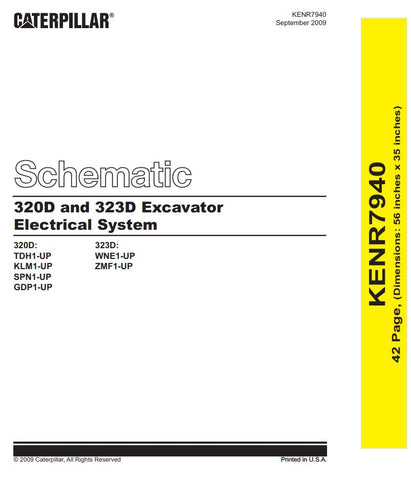 Discover the essential CATERPILLAR 320D and 323D Excavator Schematic Manual (KENR7940) in a convenient PDF format. This comprehensive guide is designed for professionals and enthusiasts alike, providing detailed schematics that simplify maintenance and repair tasks for your excavator.