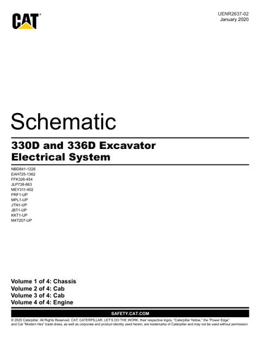 Unlock the full potential of your Caterpillar 330D and 336D excavators with the comprehensive Electrical System Schematic Manual (UENR2637-02). This PDF file is an essential resource for technicians and operators, providing detailed schematics that simplify troubleshooting and maintenance tasks.