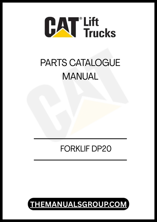 Discover the ultimate resource for maintaining your Caterpillar DP20 Forklift with our comprehensive Parts Catalogue Manual. This essential guide provides detailed diagrams and part numbers, ensuring you can easily identify and order the correct components for your equipment.