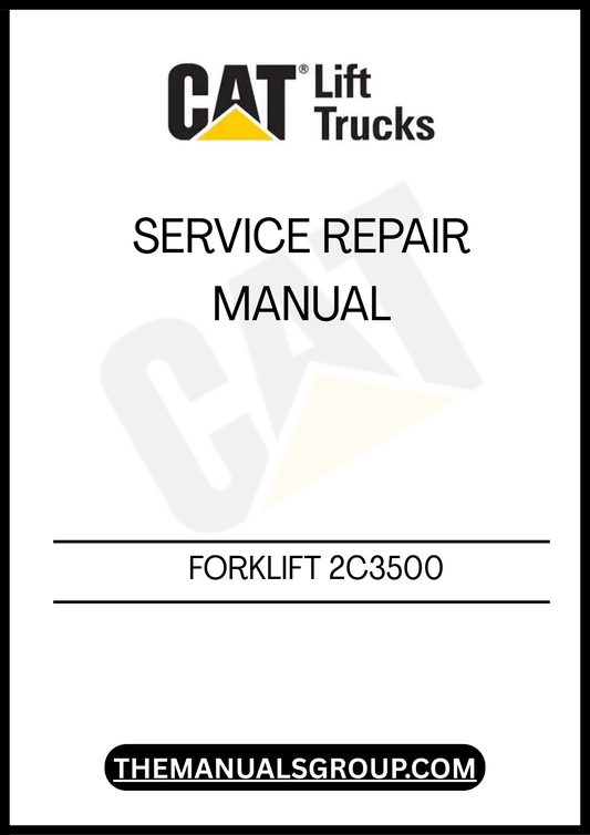 The CATERPILLAR FORKLIFT 2C3500 Service Repair Manual is an essential resource for anyone looking to maintain or repair their forklift efficiently. This comprehensive guide provides detailed instructions, diagrams, and specifications that cover all aspects of the 2C3500 model, ensuring you have the information needed to keep your equipment running smoothly.