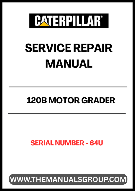 Unlock the full potential of your CAT 120B Motor Grader with our comprehensive Service Repair Manual, specifically designed for serial number 64U. This manual is an essential resource for both seasoned professionals and DIY enthusiasts, providing detailed instructions and insights to keep your equipment running smoothly.